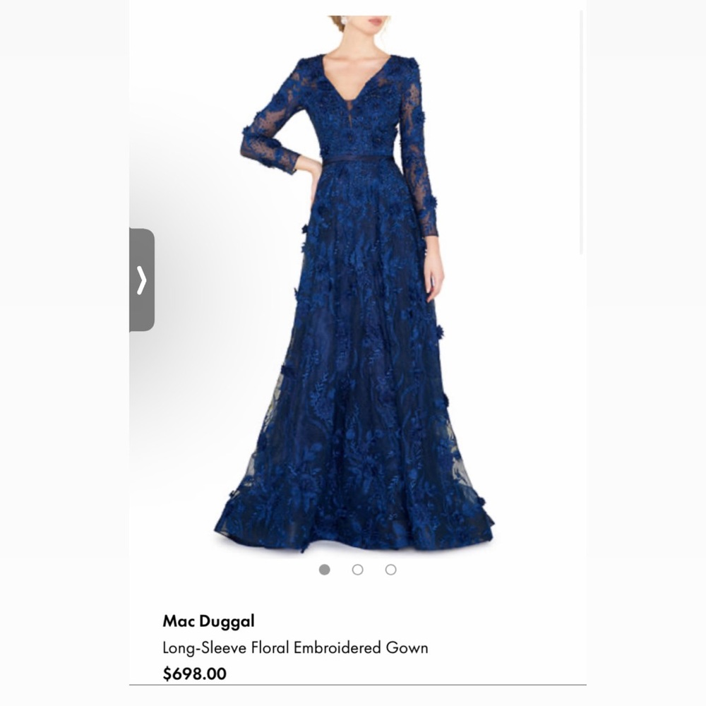 Royal blue Mac duggal dress. Never worn with price tags